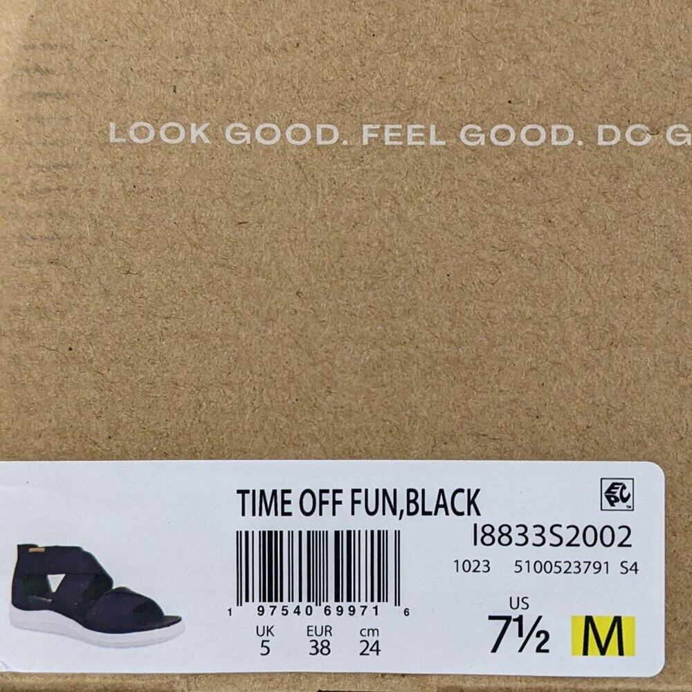 Dr. Scholl's Time Off Fun Wedge Sandals, Black, Women's 7.5 - Picture 7 of 7